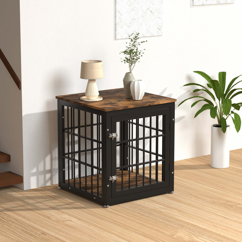 Tucker Murphy Pet™ Wood Dog Crate Furniture, Dog Kennel Double Doors